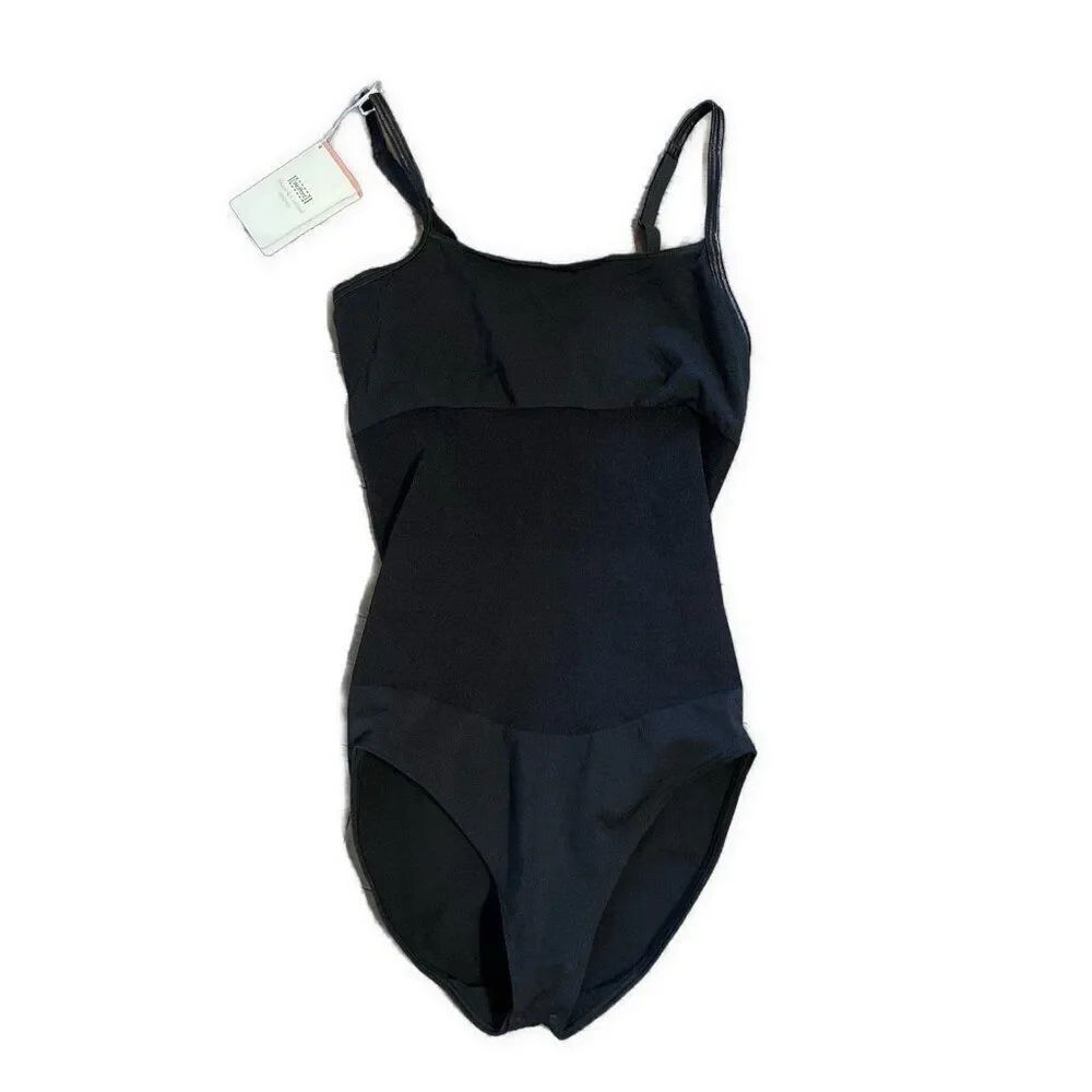 wolford New Tank Cami solid black shape control strong bodysuit Small